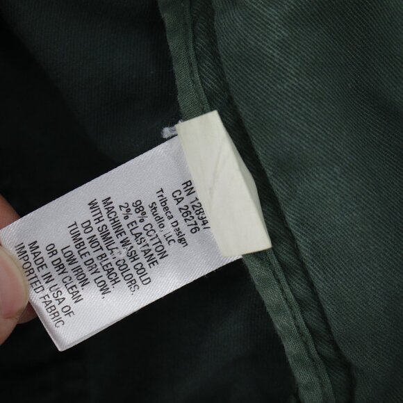 Nili Lotan  Pants Womens 6 Cotton Stretch Utility casual chino Green 111/88 80NL - Picture 12 of 12